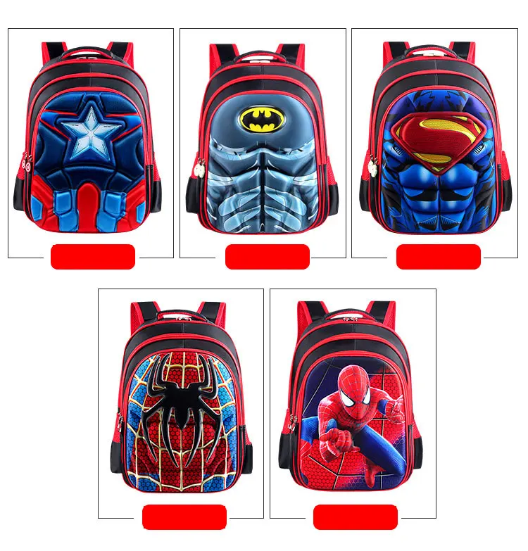 Мода Супермен Бэтмен Капитан Америка мальчик девочка дети детский сад Школьная Сумка подростковая Дети Студенческие рюкзаки