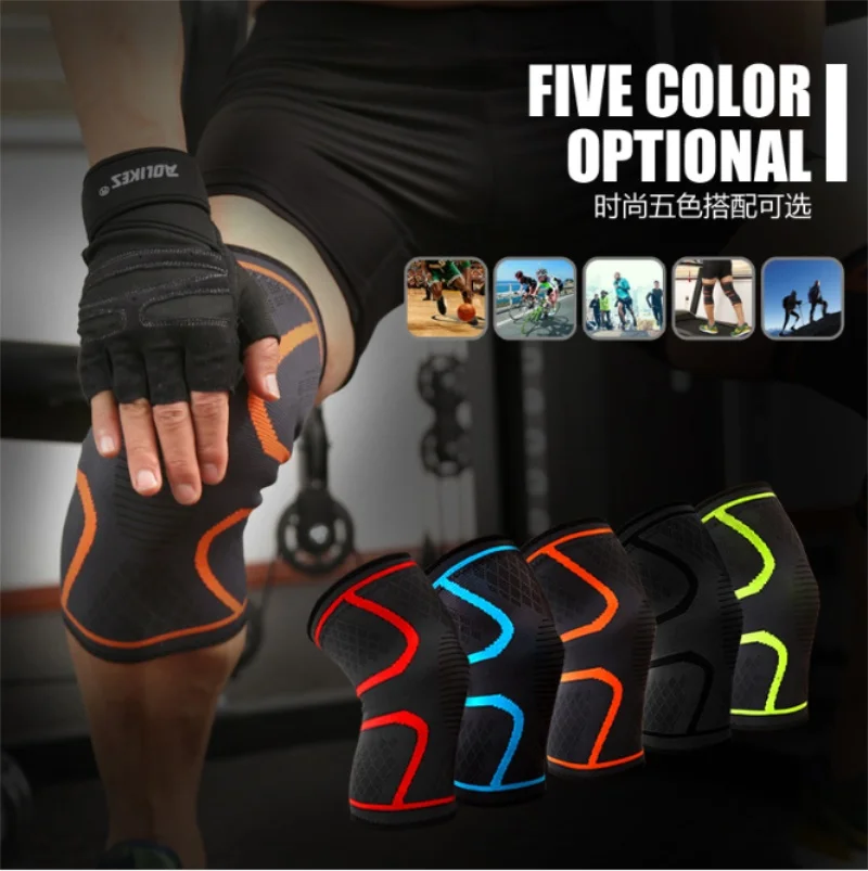 Nylon Elastic Sports Knee Pads Breathable Support Brace Running Fitness Hiking Cycling Protector Joelheiras / 100pair | Спорт и