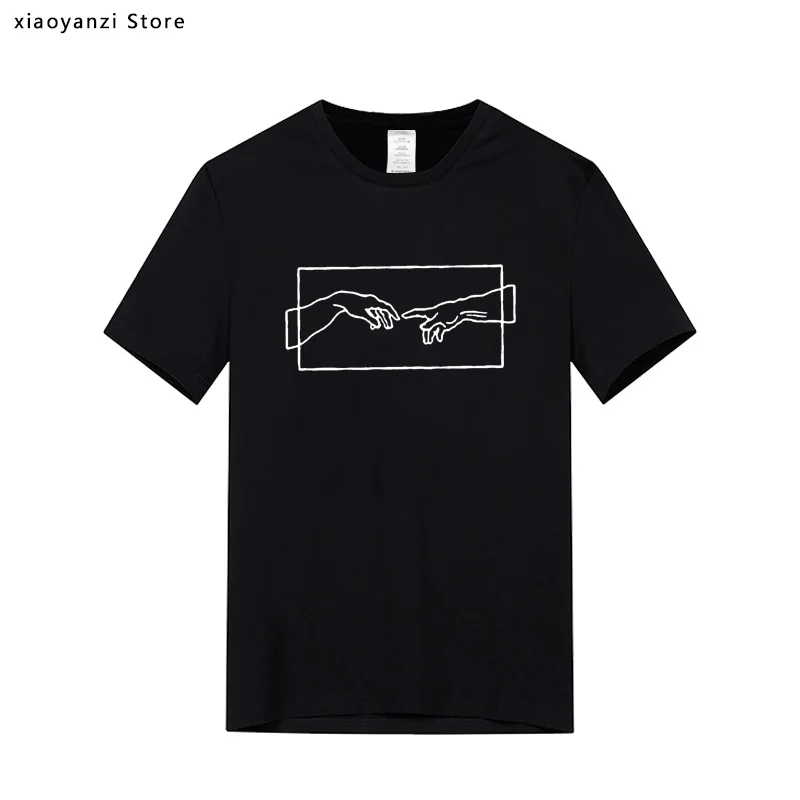 Мужская футболка с принтом Tumblr черно белая хлопковая Футболка графическим