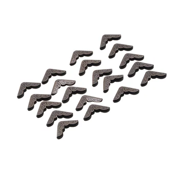 

4PCS 17*17mm Printed bronze book corner Wooden box corner Color pages of the angle Album Notebook corner Wooden decorative angle