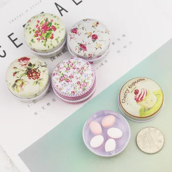 

1PC Fresh Mini Small Pill Storage Box Homemade Lipstick Comfrey Ointment Vaseline Tin Box Portable Pill Box