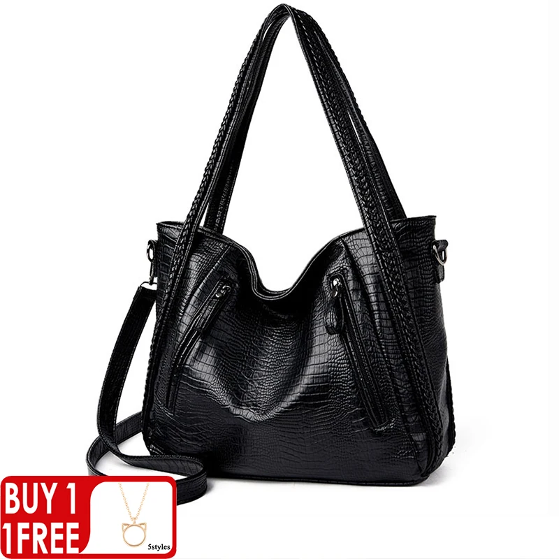 

Women Tote Bag PU Patchwork Casual Hand Bags Big Capacity Female Shoulder Bag Large Ladies Shopping Bags 2018