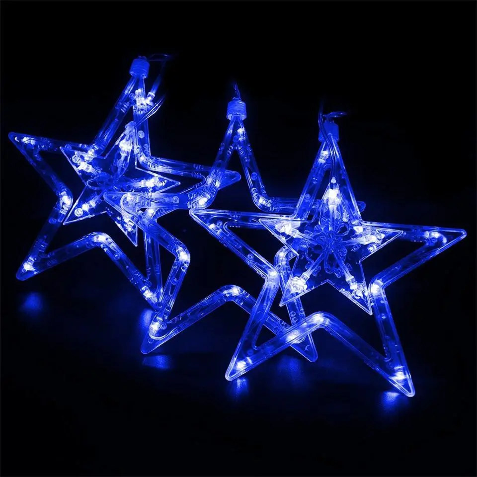 Рождественский светодиодный свет шнура AC220V ЕС Романтический Фея Звезда Шторы светодиодный свет шнура для вечерние, украшение для свадьбы, праздника