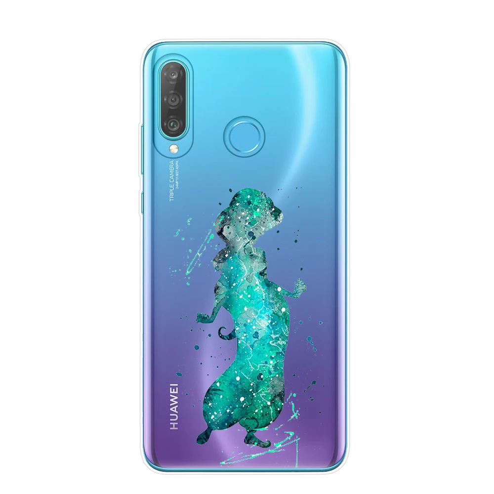 Акварельный чехол для телефона Alice Tinkerbell Ститч Русалка Принцесса чехол для huawei P30 P20 Lite P10 P9 P8 Lite чехол s