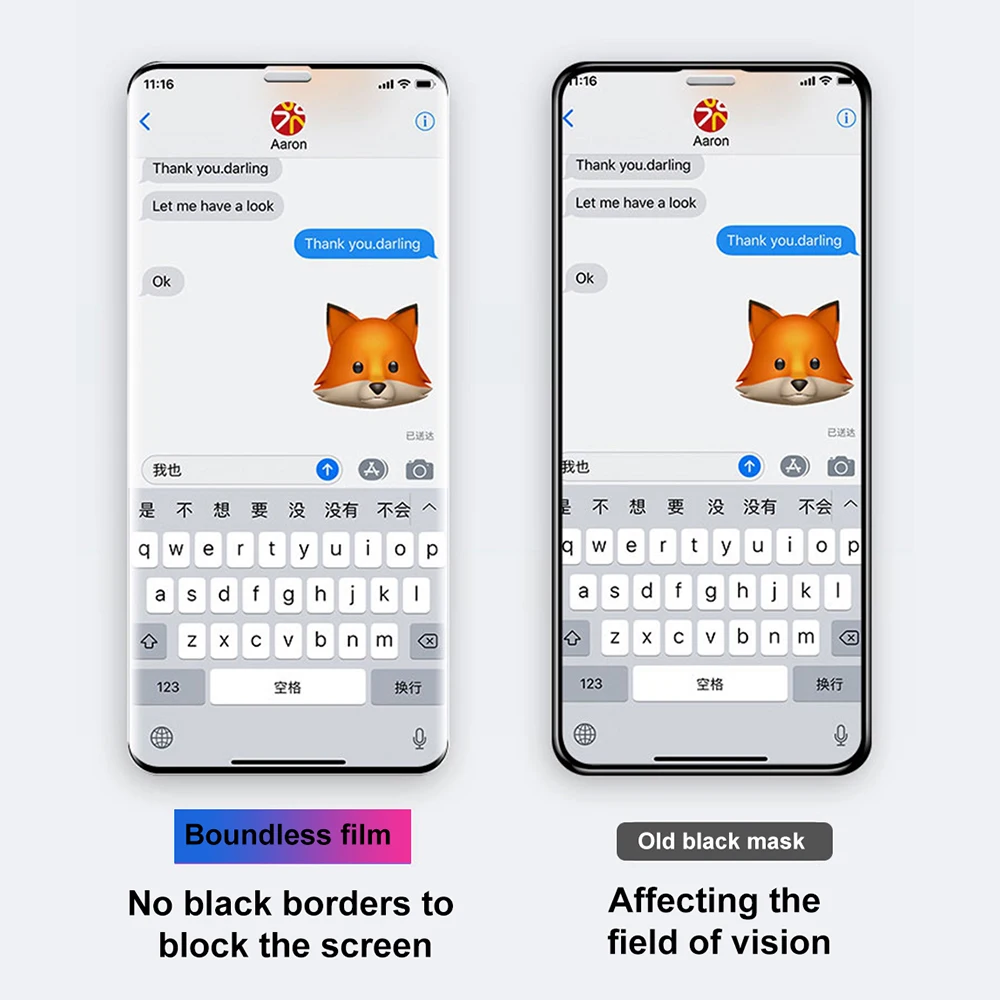 OTAO 9H полное покрытие Защитное стекло для iphone X XS 8 7 6 6S Plus изогнутая Защитная пленка