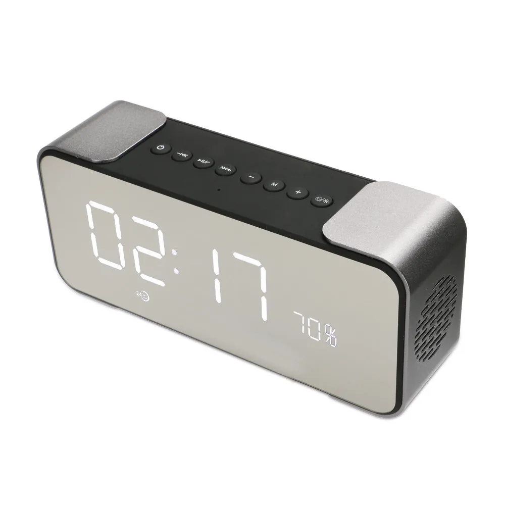 TOPROAD Bluetooth динамик беспроводной стерео алюминиевый Parlante портативный fm-радио Altavoz поддержка времени часы Будильник TF линия в