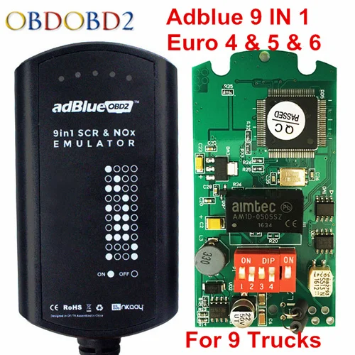 Новейший эмулятор Adblue 9 в 1 8 инструмент для эмуляции с сенсором NOx поддержка