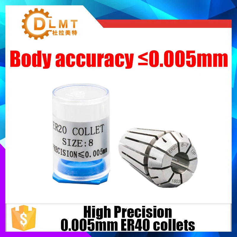 

1PC ER40 collets 3mm-26mm High Precision 0.005 accuracy ER 40 Spring Collet Suitable for ER Collet Chuck Holder