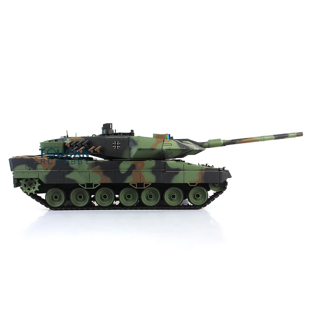 Leopard2A6 rc Танк 3889 Ver1 полностью металлический шасси 1/16 индивидуальные камуфляж зеленый TH00938