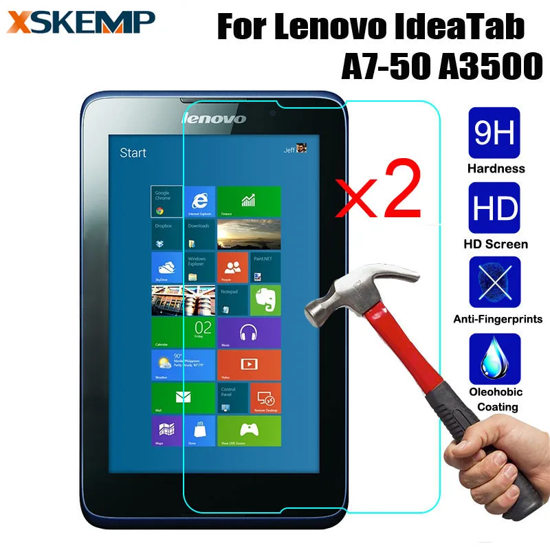XSKEMP 2 шт. противовзрывное прочное закаленное защитное Стекло для lenovo Tab A7 A3500 7