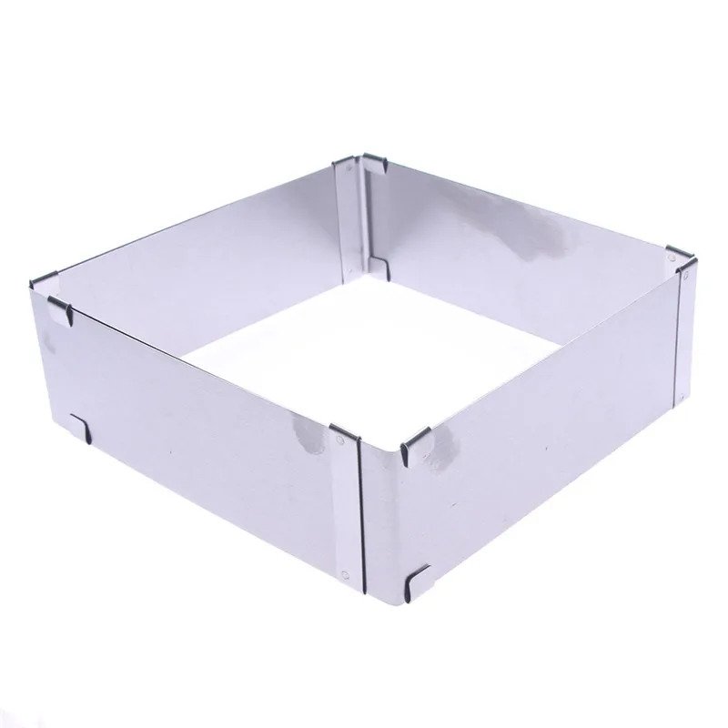 Stainless Steel Adjustable Rectangle Mousse Cake Ring Mold DIY