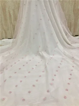 

Most popular lady French net lace fabric tulle material for sewing dress HNZ199(5yards/lot)