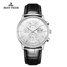 Риф Тигр/RT многофункциональные мужские часы Топ Роскошные модные часы из натуральной кожи ультра тонкие автоматические часы RGA1699
