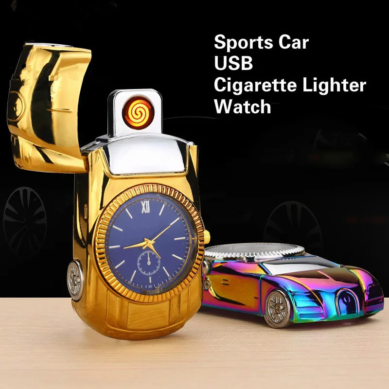 

Military USB Charging Casual Men Quartz Watches With Cigarette Lighter relogio masculino Watch Racing car model Watch kol saati