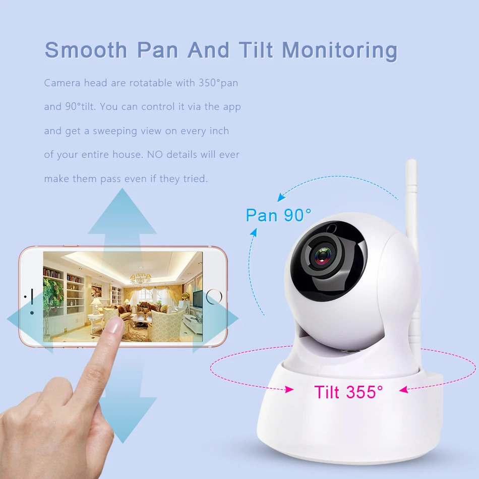 720P WIFI Camera Wireless IP Camera Wi-Fi CCTV Indoor Webcam Onvif Looline Motion Detection Baby Monitor Security Surveillance Camera Looline