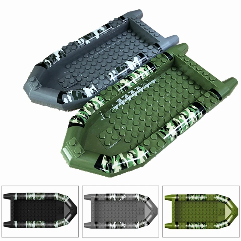Блокировочные блоки SWAT городская полиция военная лодка MOC строительные игрушки