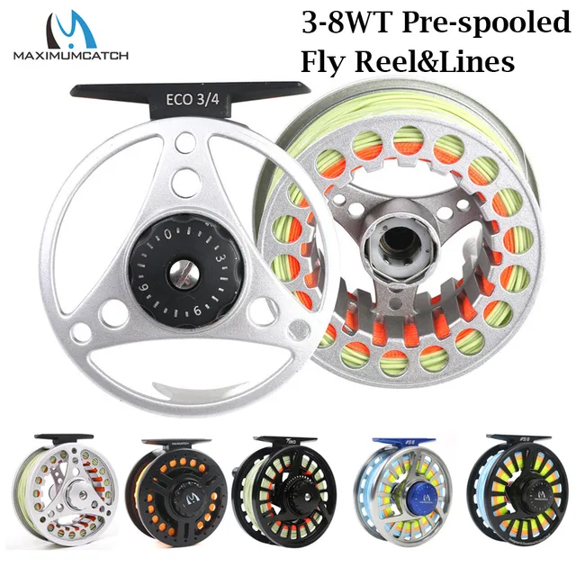 Best Offers Maximumcatch 3-8WT Plastic/Aluminum Large Arbor Pre-spooled Fly Fishing Reel with Floating Fly Line Backing Line Leader Combo Best Offers Maximumcatch 3-8WT Plastic/Aluminum Large Arbor Pre-spooled Fly Fishing Reel with Floating Fly Line Backing Line Leader Combo