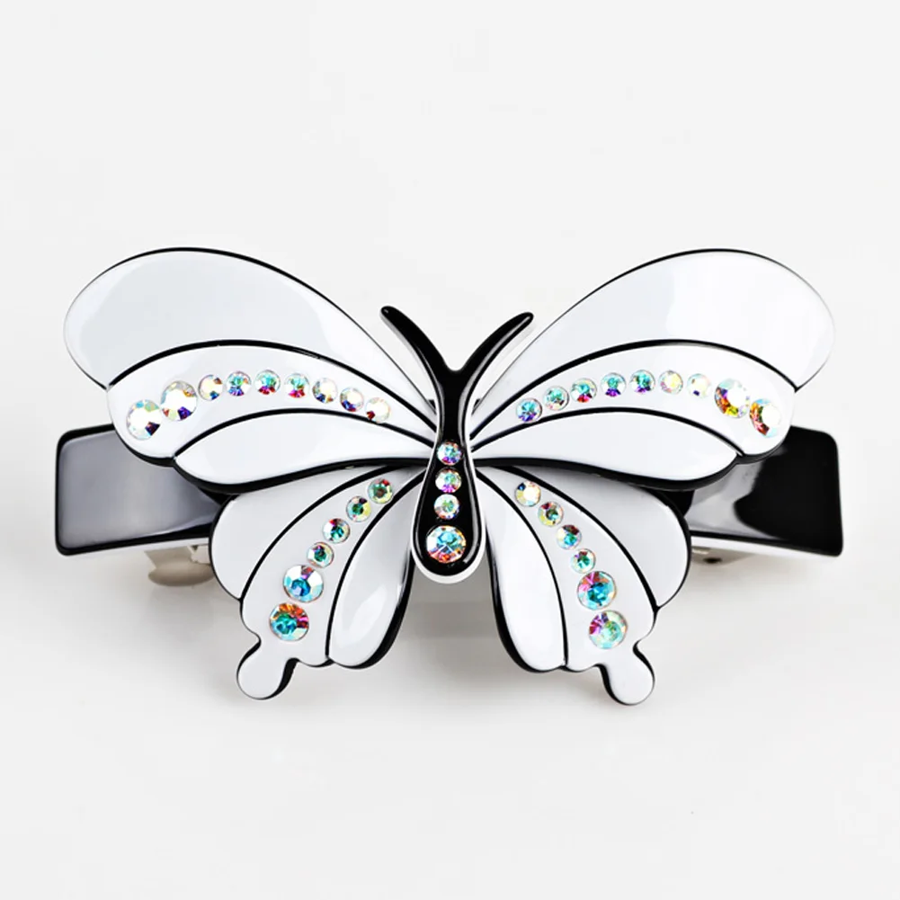 Trendy Hairpins Hair Barrettes Clamp Girls Hair Accessories Rhinestone Butterfly Hair Clips