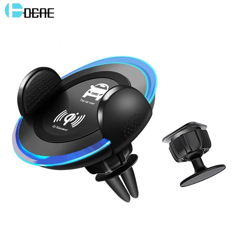 DCAE Car Wireless Charger For iPhone XS MAX XR X 8 Plus Qi Fast Wireless Charging Holder For Samsung Galaxy S9 S8 Note 9 Xiaomi