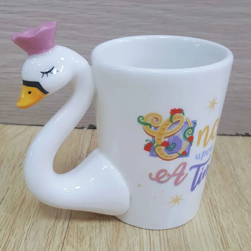 3D кружка для кофе, чашка, фарфоровая, лебедь, чай, молоко, КОПО, китайская кость, креативная посуда для напитков, друг, свадьба - Цвет: Красный