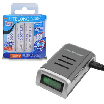 

4 x AA 3200mAh Ni-MH rechargeable battery + intelligent 4 cheenl AA/AAA charger CAN charge alkaline Ni-MH Nickel-cadmium battery