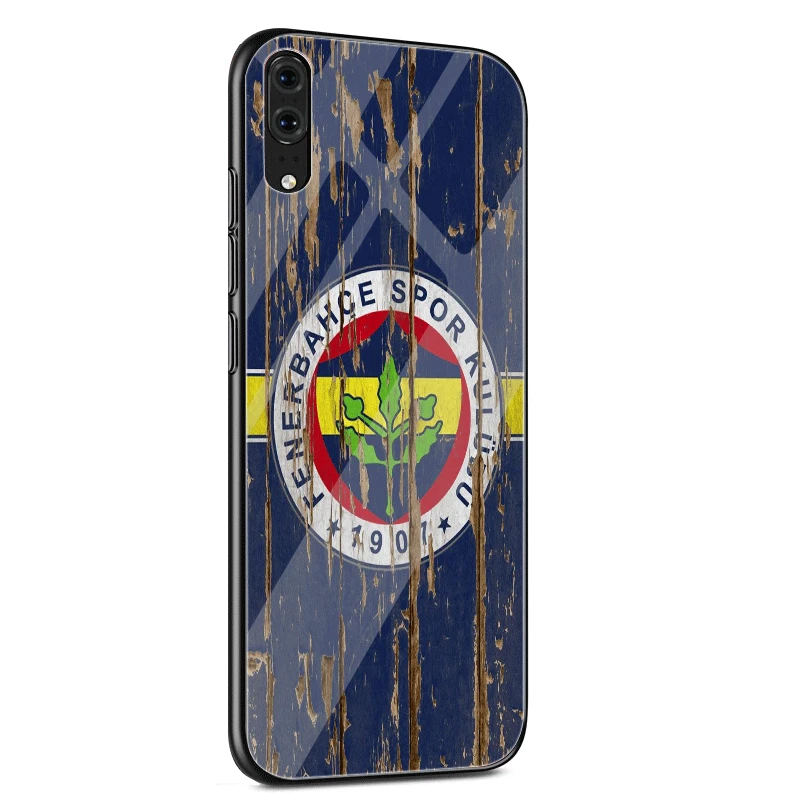 Стеклянный Чехол для мобильного телефона Fenerbahce Huawei P30 P20 P Smart P10 Y6 7A Y9 Honor 8X 9 10 Mate 20 Pro