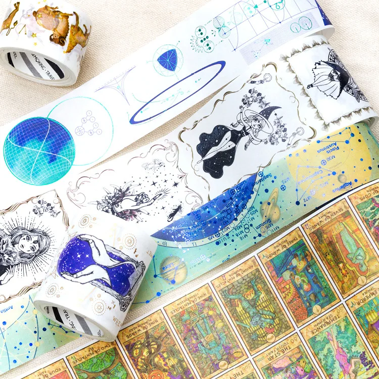 

Mystical Power Gilding Washi Tape Bullet Journal Adhesive Tape DIY Scrapbooking Sticker Label Masking Tape Stationery Escolar