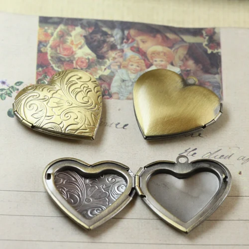 

29mm 10pcs Heart Photo Frame Locket Box Pendant European style Craft,Jewelry Finding Pendant