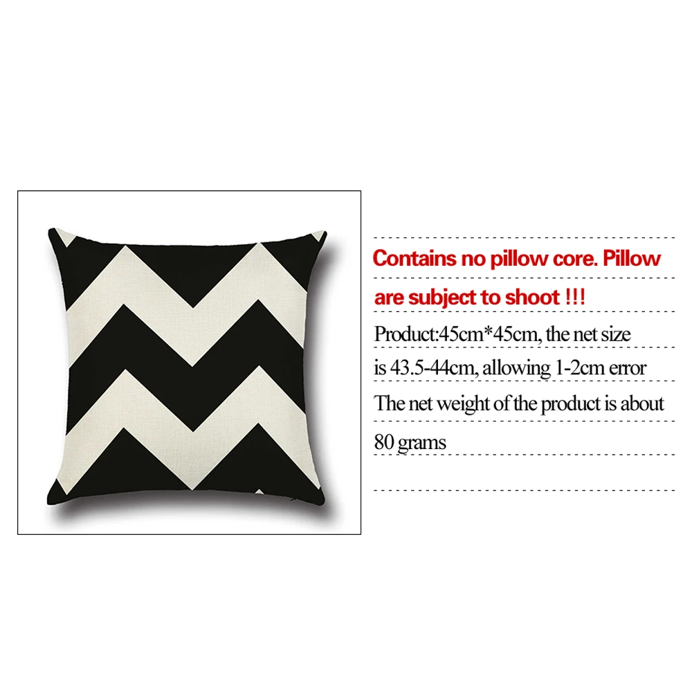 Geometric Pattern Pillowcase Linen Pillows Cover Square Painting Cushion Cover Art Stripe Sofa Office Bedroom Home Decorative (1)