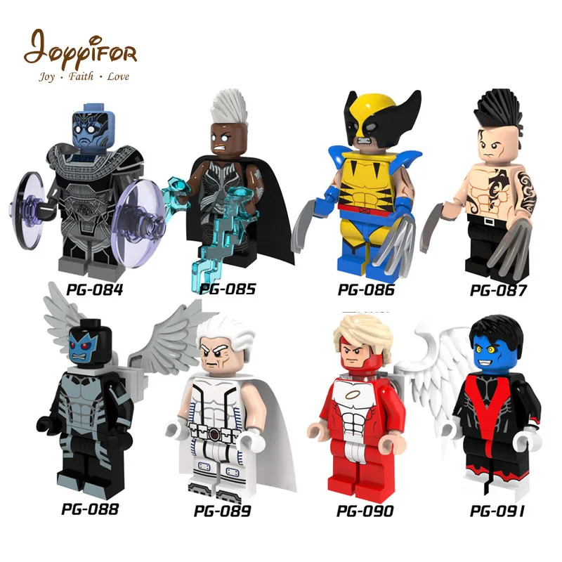 Joyifor строительные блоки игрушки marvel X man storm magneta Wolverine Daken Angel экшн детская игрушка