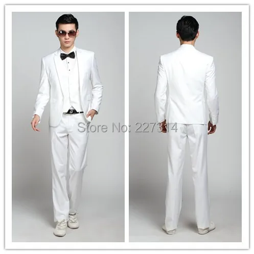 suit white wedding suits coat pants 