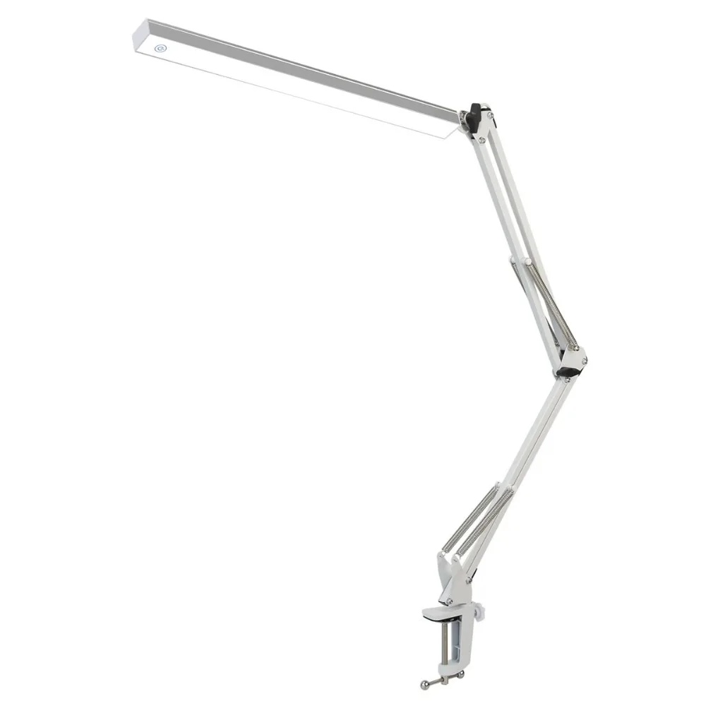 

LED Swing Arm Architect Desk Lamp Clamp, Touch Table Lamp for Reading Working Study ,3-level Dimmable,White