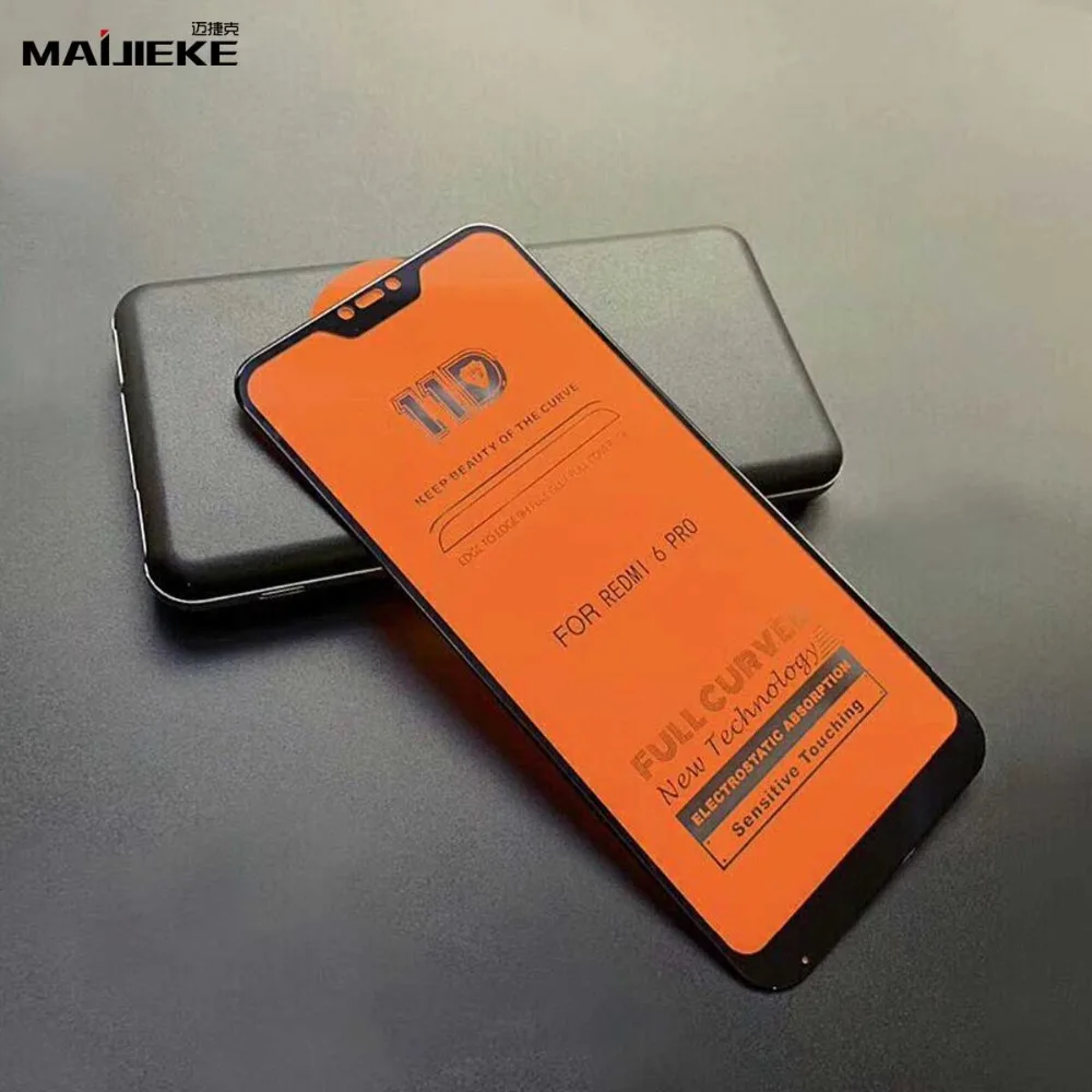 

11D Full Glue Tempered Glass For Xiaomi mi 8 lite A2 lite A1 6X 5X redmi 5 plus note 5 6 pro 4X Screen Protector Film Glass