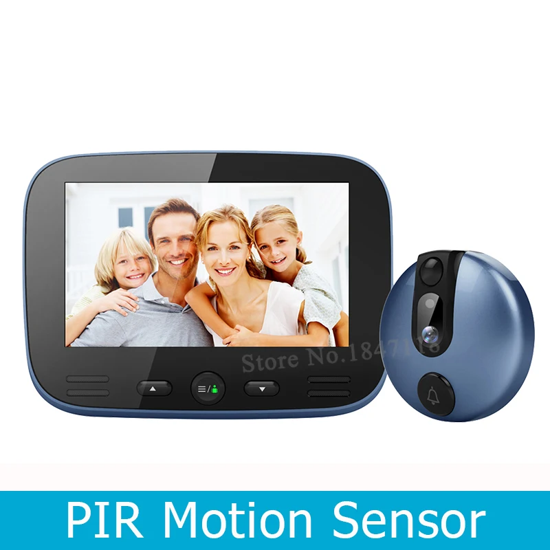 

New 4.3"Colorful LCD Screen PIR Motion Sensor Doorbell Camera Auto Photo/Video Recording 1.0 M pixels Smart Door Peephole Viewer