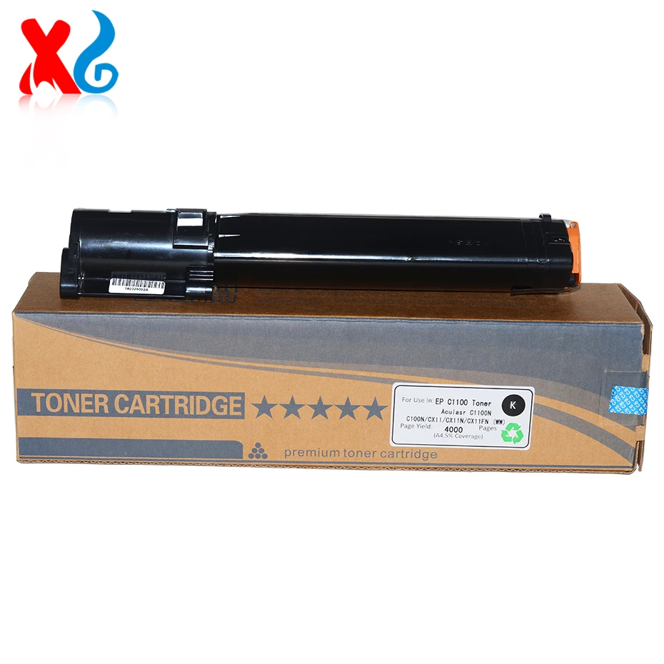 1PCS C1100 Compatible Toner Cartridge With Chip Replacement for Epson Aculasr C1100N C100N CX11 