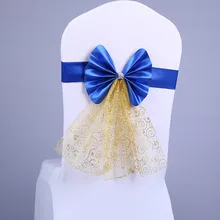 100 шт свадебное атласное кресло с бантом