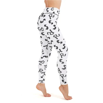 

High Waist Women Fitness Legging Musical Note Print Feminina Workout Leggings Jeggings Elastic Sportswear Seamless Leggins