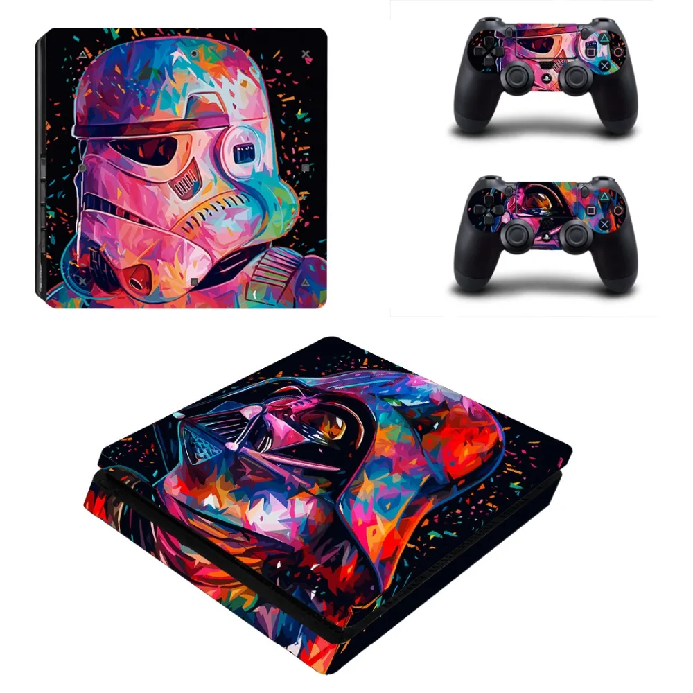 Виниловая наклейка Star Wars Darth Vader для консоли Sony Playstation 4 и 2 контроллеров PS4 Slim