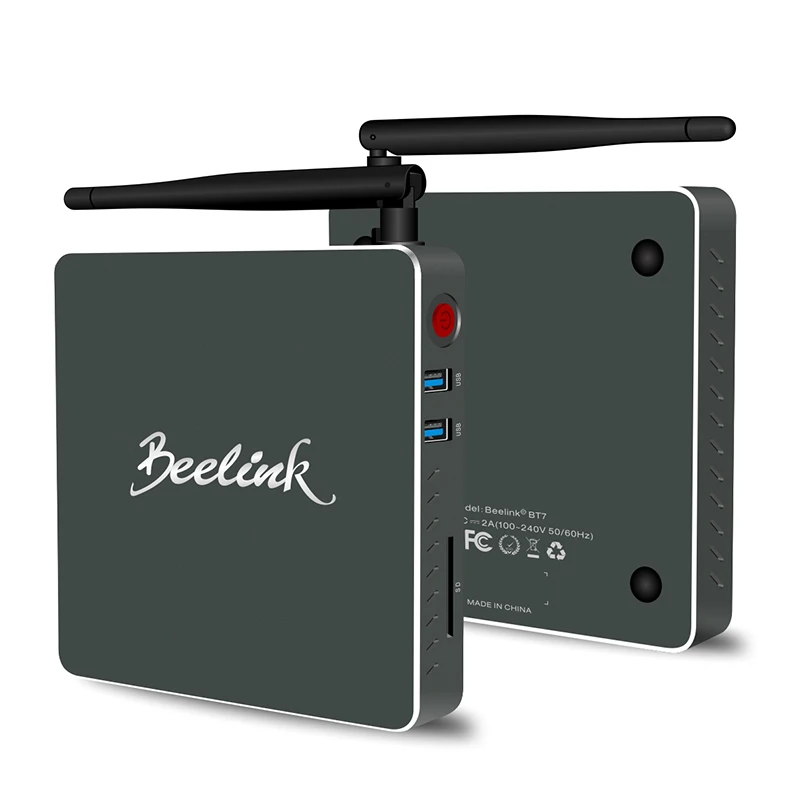 Beelink BT7 Поддержка Windows10 x64 бит 4 Г + 64 Г/128 Г/320 Г (Set top box Atom x7-Z8700 Процессор Мини-ПК TV Box Bluetooth4.0