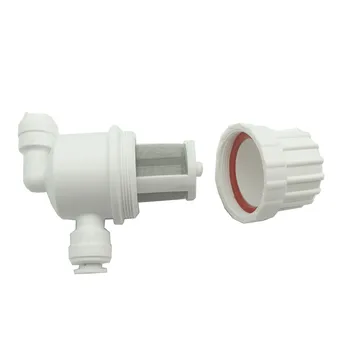 

C056 Mini white slip lock inline with SS filter washable filter inline water filter