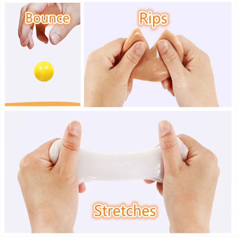 Novelty Creative Hand Discolor Plasticine Slime Intelligent Silly Putty light Fimo UV Clay Relieve Stress Mud Toys Kids Gift