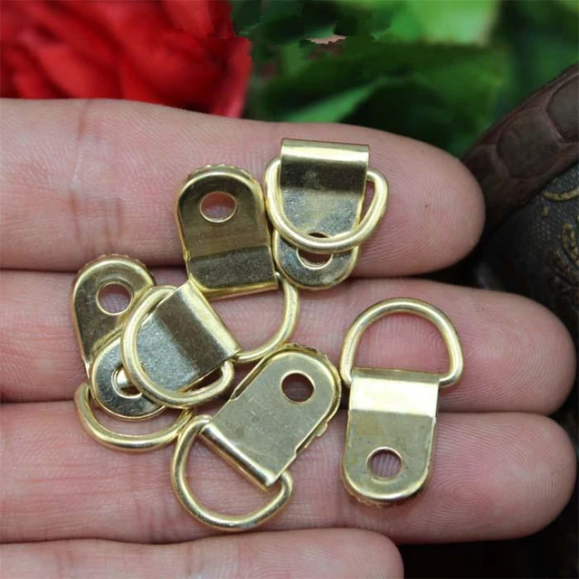 Yellow Half Round Ring Hanging Picture Oil Painting Mirror Frame Mini Hooks  Hangers With Screws,25*10mm,200Pcs - AliExpress