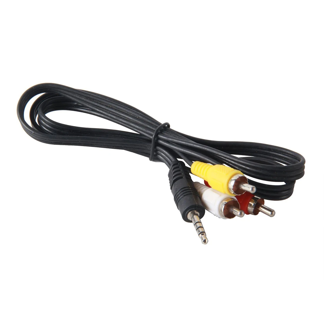 SCLS 3.5mm to 3 RCA Audio Video Cable Stereo, Black on