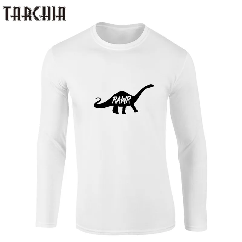 Футболка TARCHIA мужская с принтом динозавра RAWR брендовая одежда в стиле хип хоп