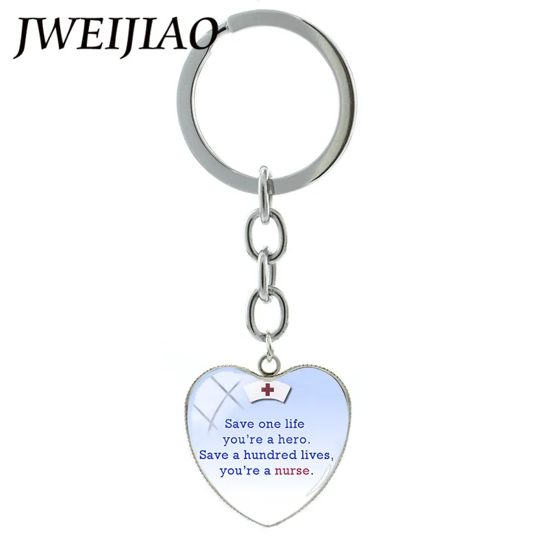 

JWEIJIAO Red Color Cross Keyring Medical Practitioners Souvenir Keychain Health Care Doctor Nurse Graduation Gift Custom DO12