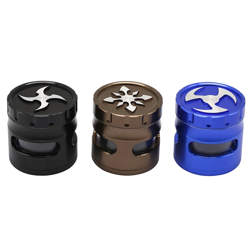 EKJ RF035 New Arrival 63mm 4 Layers Aluminum Custom Grinder Tobacco Herb Weed Accessories | Дом и сад