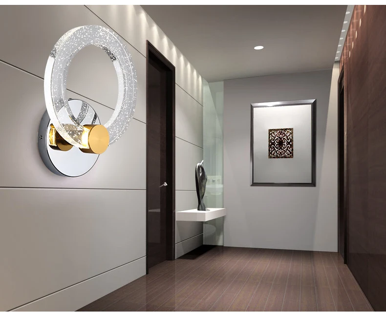 Светодиодный настенный светильник s для ванной спальни отеля 1 шт.|crystal wall light|lighting