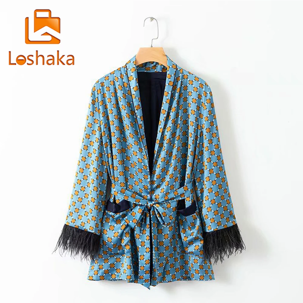 Goede 2018 Herfst Winter Mode Jas Vrouwen Losse Kimono Jas met Riem Strikje Sjerpen Pockets Tassel Versier Bovenkleding Oversized