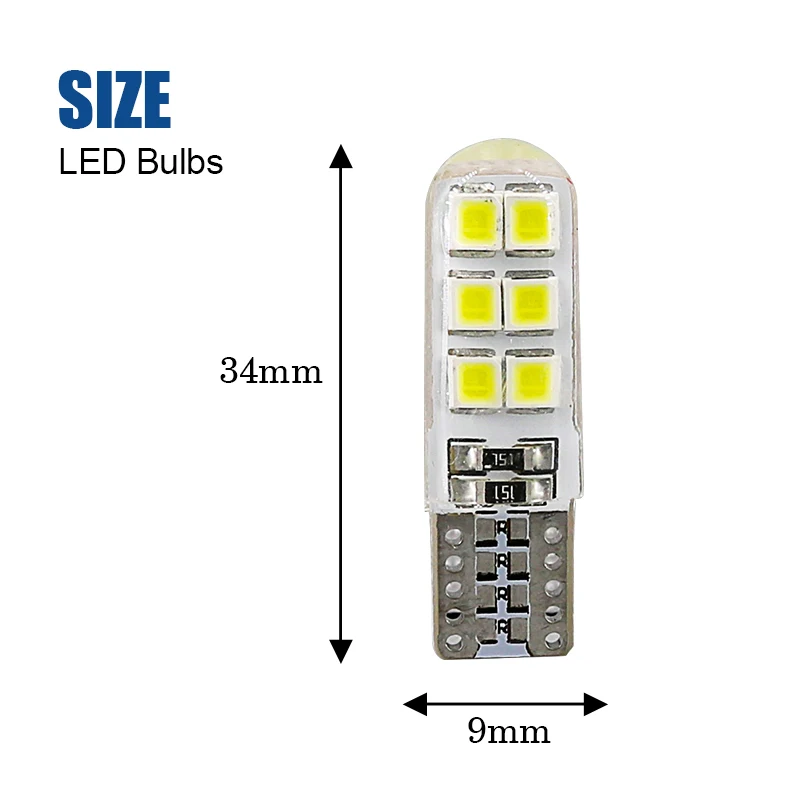 Hlxg 10 шт w5w led T10 COB свет интерьер Номерной знак купол сторона пульт дистанционного
