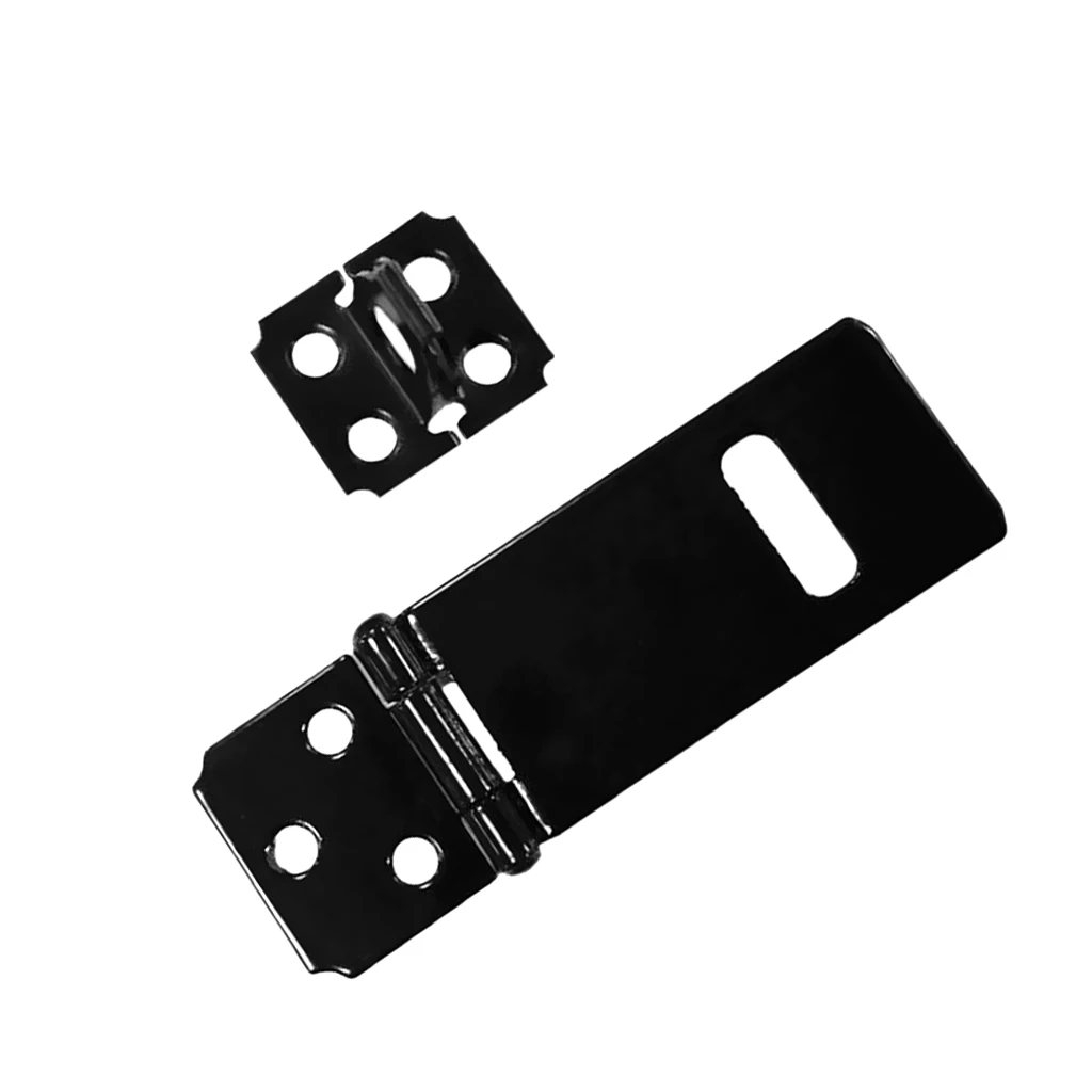 

Traditional Hasp and Staple Iron Gate Door Shed Latch Fasteners Lock Hardware Black
